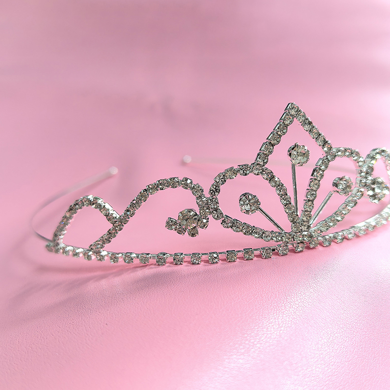 Wedding Shop - Zilverkleurige strass bruidskroon luxe kristallen tiara
