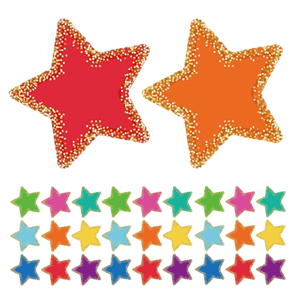 Papercraft Supply Confetti - 1 set kleurrijke sterrenpapieruitsneden, decoraties voor