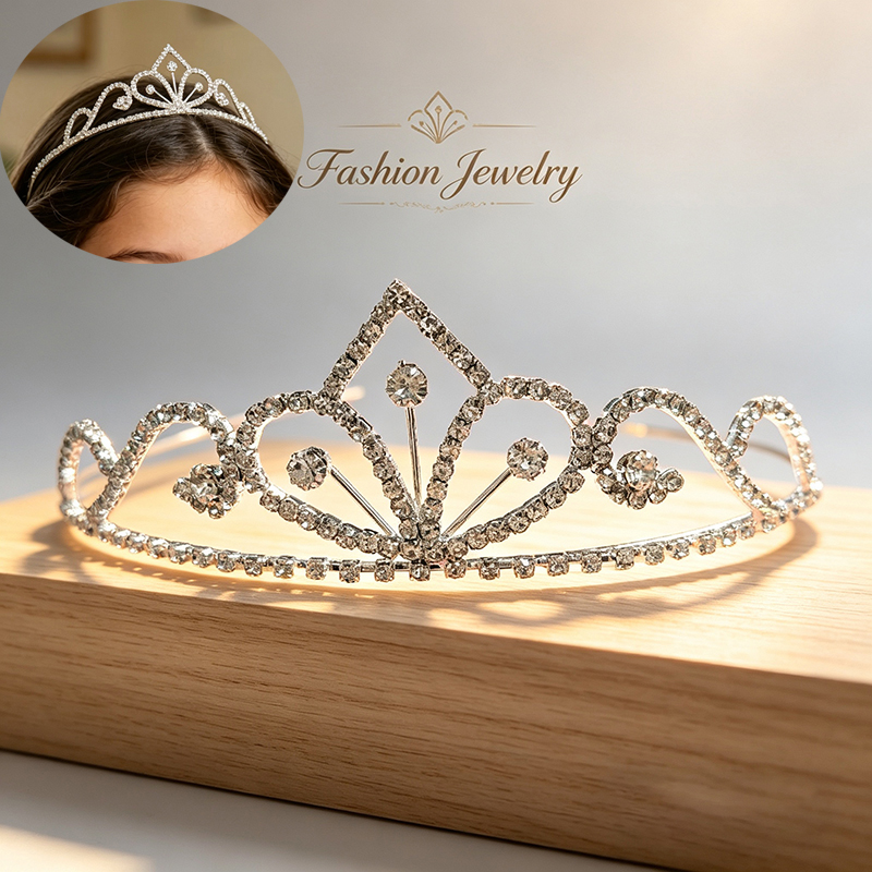Zilverkleurige strass bruidskr - Wedding Shop recensie en prijs