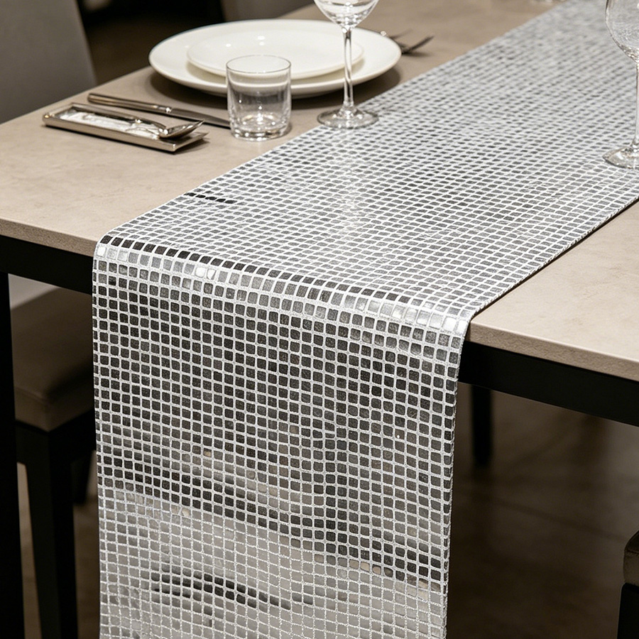 Spiegel zilveren pailletten ta - Table Runner Sequin recensie en prijs