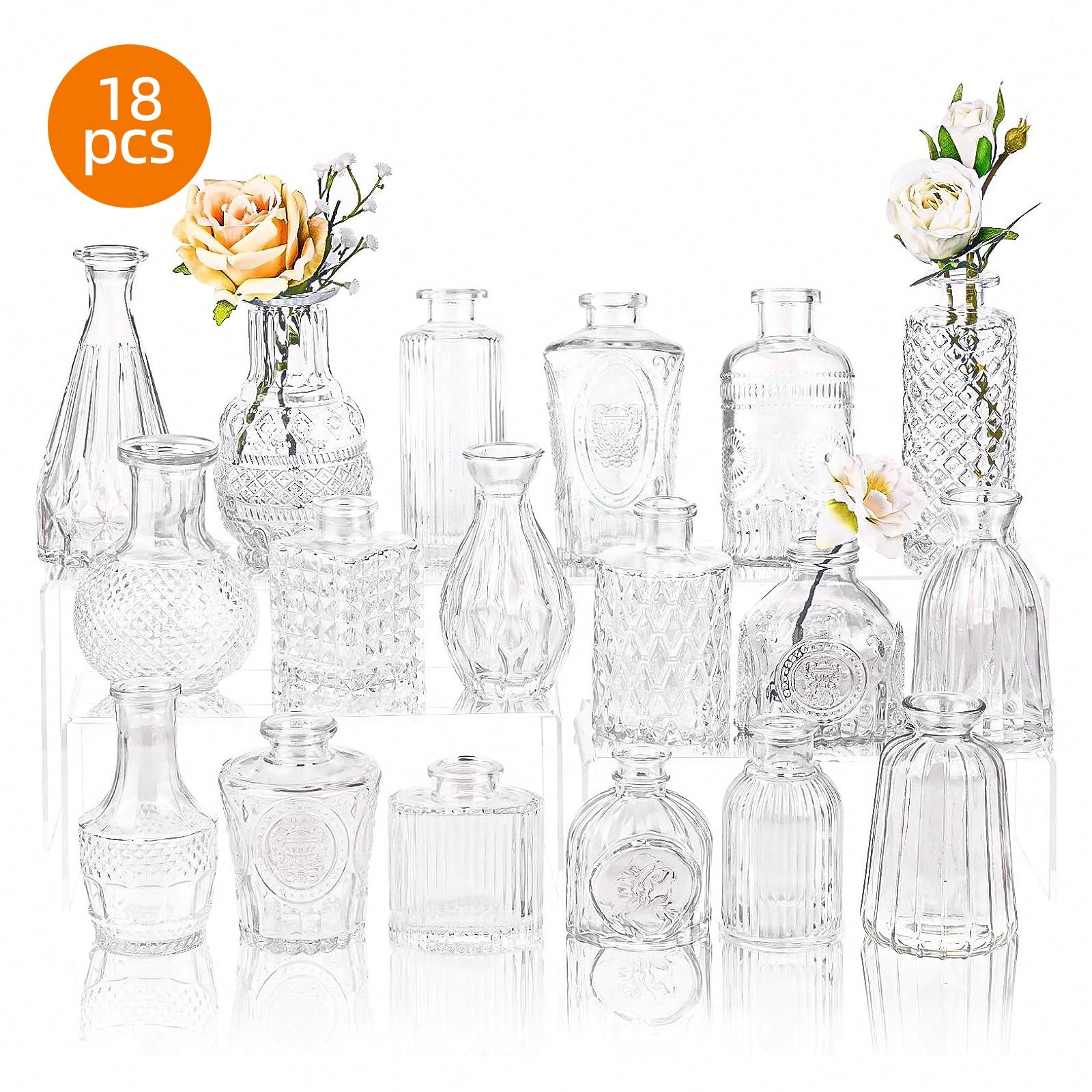 18/36-delige glazen vaasjesset - Wedding Supply Rentals recensie en prijs