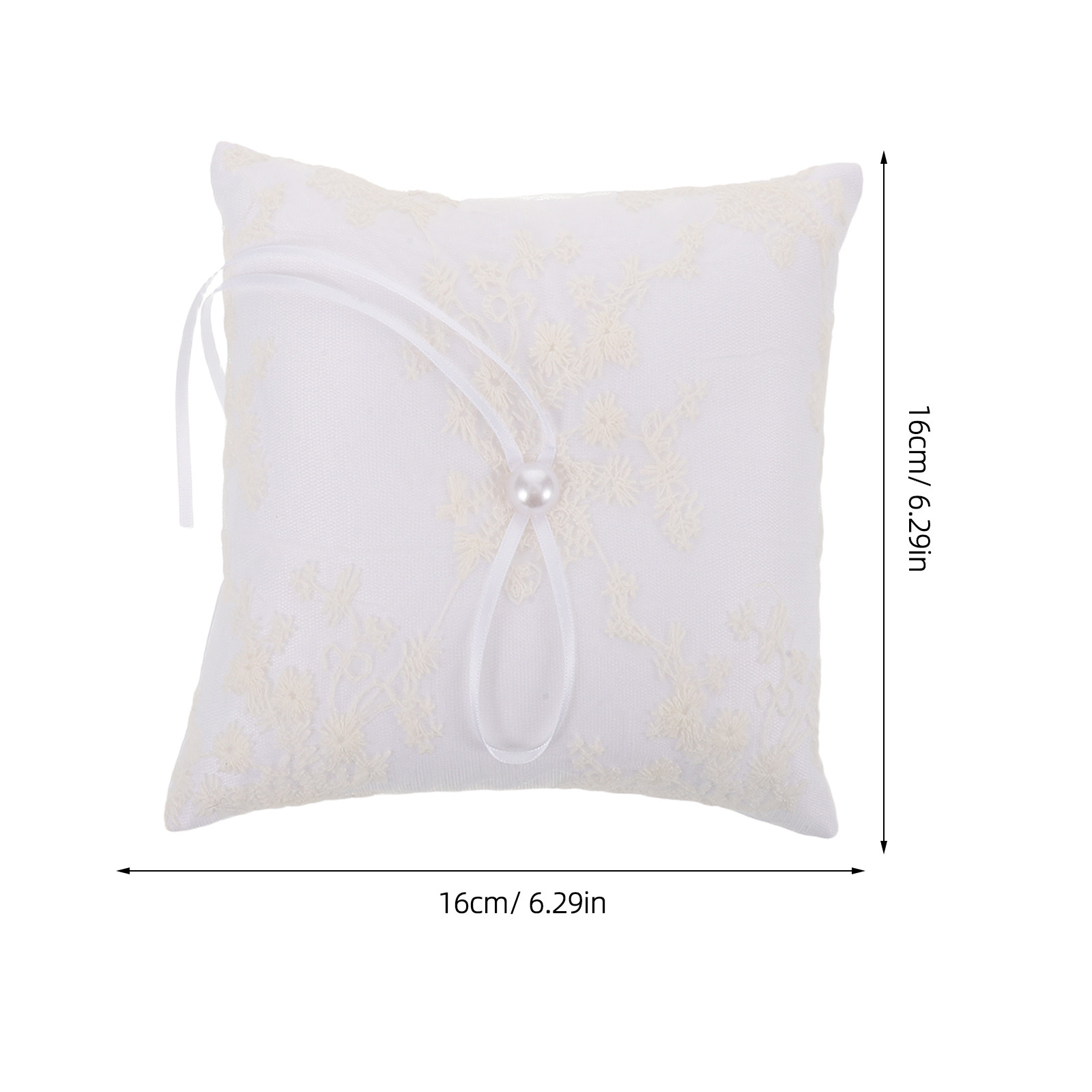 Satijnen trouwringkussen, wit  - Ring Bearer Pillow recensie en prijs