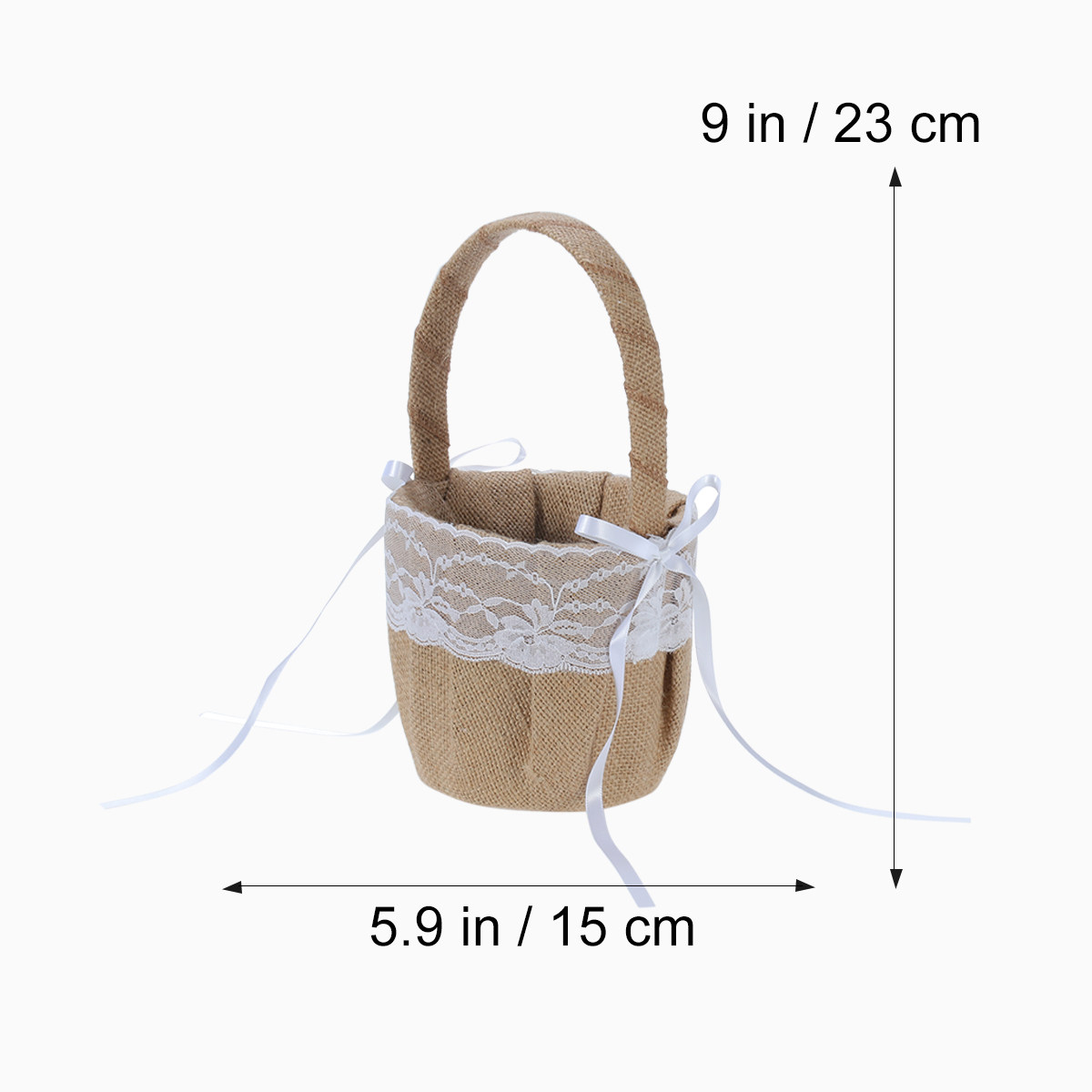 Set van 6 6'' jute kant bloeme - Ring Bearer Pillow recensie en prijs