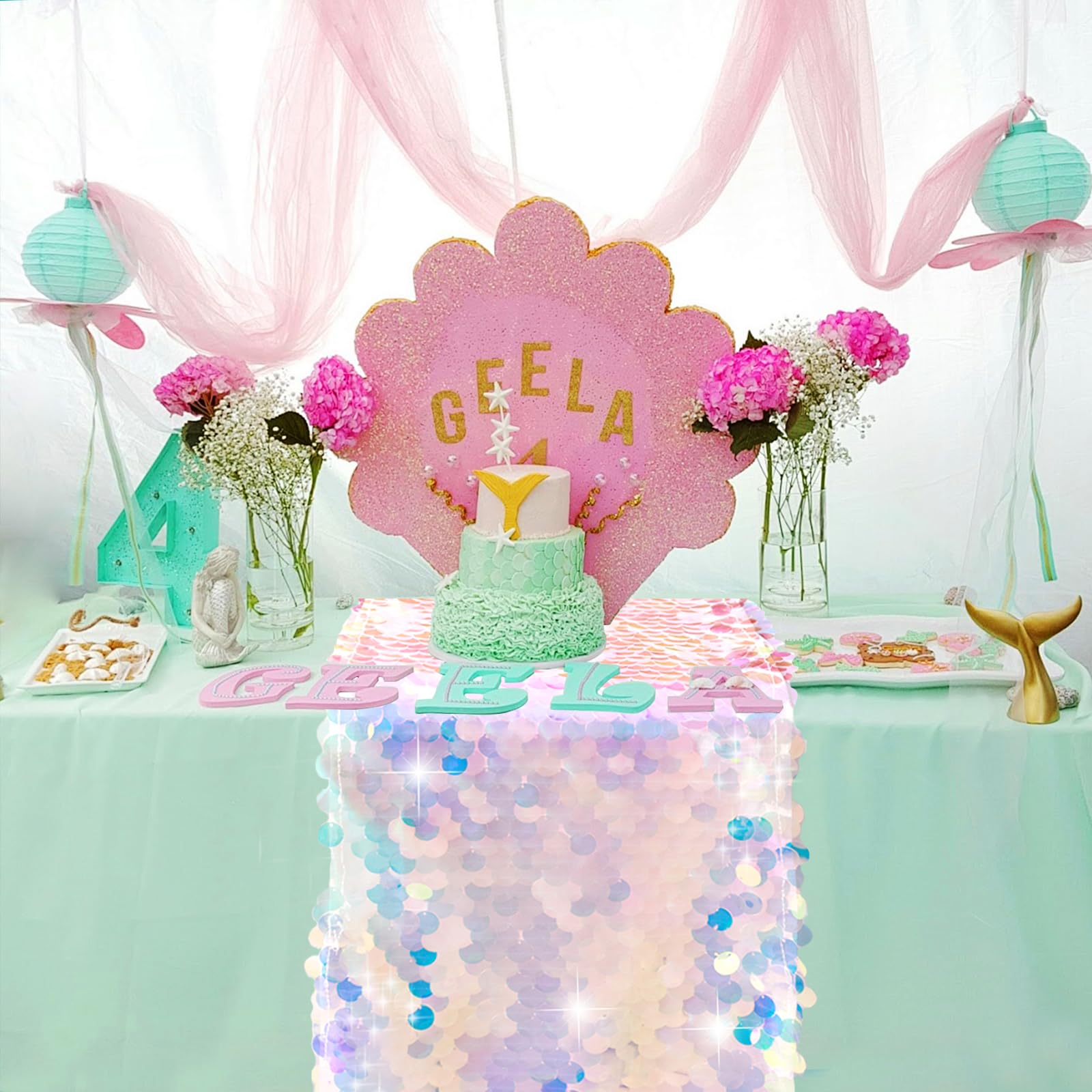 Zeemeerminfeest Tafelloper Zee - Table Runner Sequin recensie en prijs